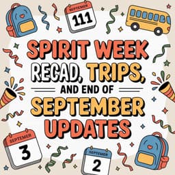 Cover art for Spirit Week, Field Trips, and September Updates